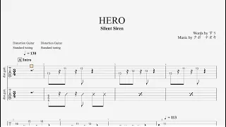 【TAB譜】HERO/Silent Siren【ギター】
