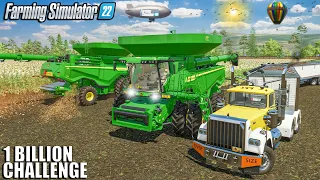 I MADE MILLIONS Harvesting 7400 BUSHELS of TOBACCO | 1 BILLION Challenge | Farming Simulator 22