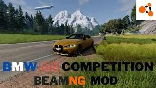 BMW M4 competition on mbwr Alps maps  (BeamNG Drive mod)