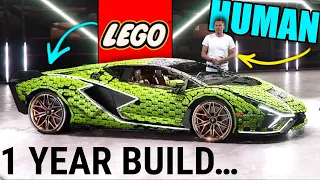 They Made a LIFE-SIZED LEGO Lamborghini Sián! *400,000 PIECES*