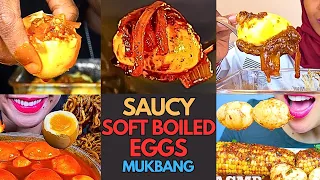 😋🥚🍽️Satisfying Saucy Boiled Eggs Mukbang ASMR: Crunchy Bites | MUKBANG COMPILATION🌶️😍🥚