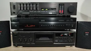 Videotest amplificatore Yamaha A-09, CD player Yamaha CDX-480, tape deck Technics RS-BX601