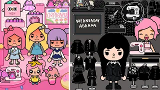 Girl Made Clothes For Wednesday Addams | Toca Life Story | Toca Boca