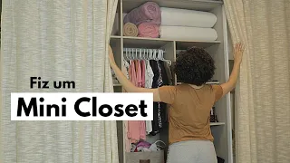 UM MINI CLOSET NO MEU QUARTO - Eu amei o resultado! 💖