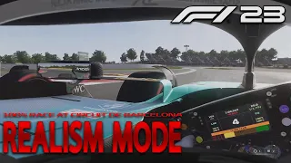 F1 23 REALISM MODE | Fernando Alonso at the Spanish Grand Prix |  100% Race + Helmet View + TrackIR