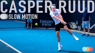 Casper Ruud Forehand Backhand [Slow Motion]