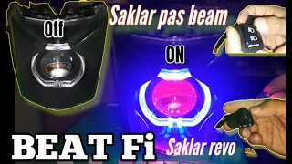 PASANG PROJIE BILED E10 DAN SAKLAR PAS BEAM DI HEADLAMP BEAT FI | Hadi Sutrisno