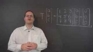 Linear Algebra 15o: The Null Space of a Linear Transformation