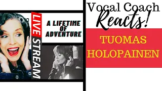 LIVE REACTION: TUOMAS HOLOPAINEN - A Lifetime of Adventure Vocal Coach Reacts & Deconstructs