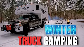 Truck Camping in the Winter I'm Fed Up With the Cold and Snow!
