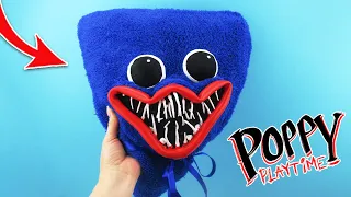 Scary HUGGY WUGGY Mask from Poppy Playtime! How to make a DIY Huggy Wuggy mask