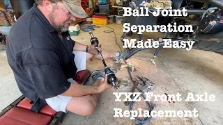 2019 Yamaha YXZ broken front axle replacement start to finish.