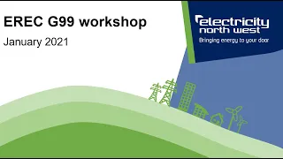 EREC G99 Online Workshop - January 2021