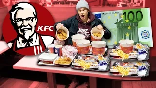 100€ für ESSEN & TRINKEN bei KFC ausgeben!! 😳🍗 (eskaliert)