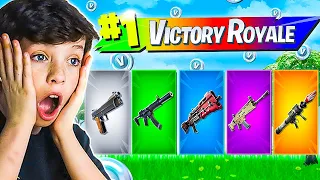 100k VBucks Rainbow Gun Challenge with My Little Brother! (Fortnite)