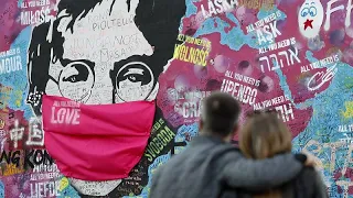 Prague’s Lennon wall is completely repainted in just one day