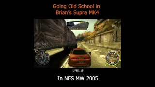 Brian going old School in Supra MK4 in NFS MW 2005 #paulwalker #fastandfurious #nfsmostwanted