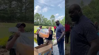 Surprise Delivery: Shaq Welcomes 'Shakoi Oniel,' One-of-a-Kind Koi, for an Aquatic Paradise! #shorts