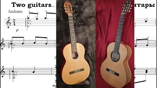 "Two guitars...//Les deux guitares...//Две гитары..." à la guitare