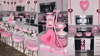 Valentines Day 2024 Pink Girly Kitchen & Living Room Tour | Whole Apartment Reveal 🎀