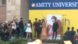 "Fitoor" movie promotion at Amity University, Noida . *Katrina Kaif and Aditya Roy Kapur*