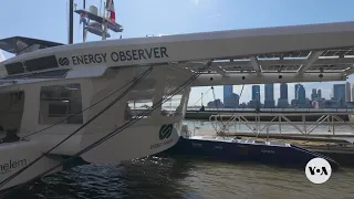 ‘Green’ Energy Observer vessel docked in NYC for Earth Day