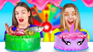 CAKE DECORATING CHALLENGE || Cake VS Real Food Challenge by 123 GO! GENIUS