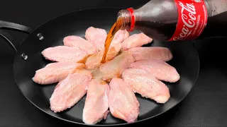 We don't eat at KFC anymore! 🤤Now I’m cooking chicken wings in a frying pan with cola   3🔝recipes