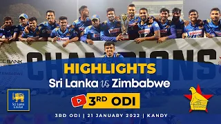 3rd ODI Highlights | Sri Lanka vs Zimbabwe 2022