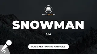 Snowman - Sia (Male Key - Piano Karaoke)