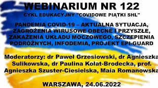 WEBINAR NR 122 - AKTUALNA SYTUACJA, ZAGROŻENIA WIRUSOWE, ZAKAŻENIA UKŁADU MOCZOWEGO, POLIOMYELITIS