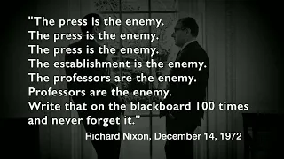 President Nixon gives a warning... we should have listened