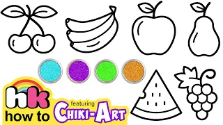 How to Draw Fruits | Cute Easy Drawings | Art for Kids By Chiki Art | HooplaKidz HowTo