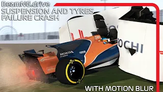 Formula car Suspension And Tyres Failure#4 | With MOTION BLUR | BeamNG.drive | FR17 F1 MOD | 60FPS