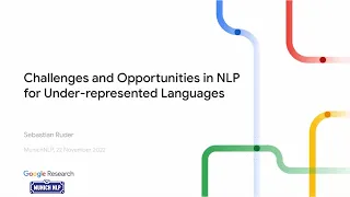 NLP for Under-Represented Languages - Sebastian Ruder | Munich NLP Hands-on 009