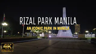 Rizal Park Night Walk Tour 2023 | Luneta Park | City Of Manila | Philippines