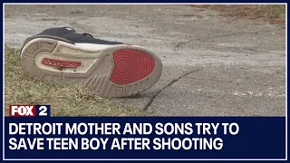 Detroit mother and sons try to save teen boy after shooting