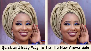 HOW TO TIE GELE AREWA 2022|AFRICAN FASHION|TRADITIONAL MARRIAGE