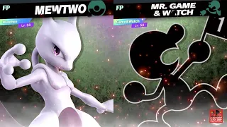 Super Smash Bros Ultimate Amiibo Fights EX Mewtwo vs Mr Game&Watch