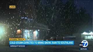 Cold winter storm expected to bring snow to SoCal mountains