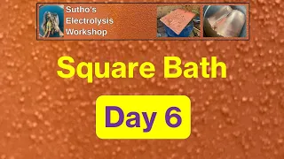 New Square Copper Recovery Cell - Day 6 - Using copper Sulfate solution and electrolysis