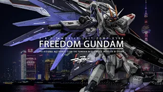 【SDARK】FREEDOM GUNDAM GUNPLA CUSTOM BUILD 蒼天之劍！舞降上海！萬代 1/100 FM 自由高達 Ver. GCP 機動戦士ガンダムSEEDフリーダムガンダム