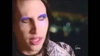 Marilyn Manson speaking about religion and ripping up  the Bible 1998