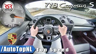 Porsche Cayman S 718 AUTOBAHN POV | ACCELERATION & TOP SPEED 293km/h by AutoTopNL
