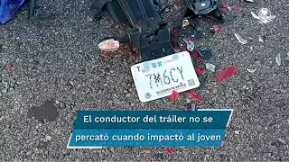 Motociclista muere tras ser atropellado sobre la autopista México-Pachuca