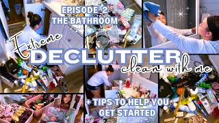 EXTREME DECLUTTER + TIPS ! BATHROOM ORGANIZATION + CLEAN WITH ME 2024