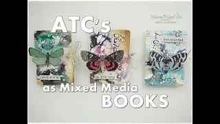 ATC's as Mixed Media BOOKS Tutorial ♡ Maremi's Small Art ♡