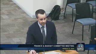 Finance & Budget Committee Meeting 3-12-2024