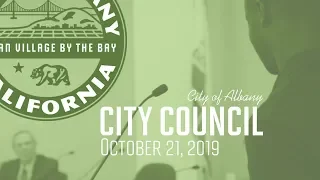 Albany City Council - Oct 21, 2019