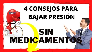 Cómo bajar la TENSIÓN ARTERIAL de forma NATURAL sin MEDICAMENTOS - 4 CONSEJOS.